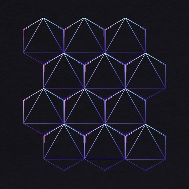 Geometric Hexagon Figure Pattern by richercollections